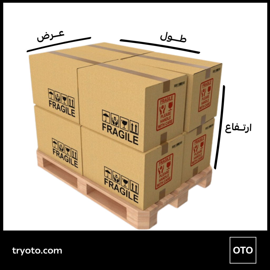حساب الوزن الحجمي لأكثر من صندوق