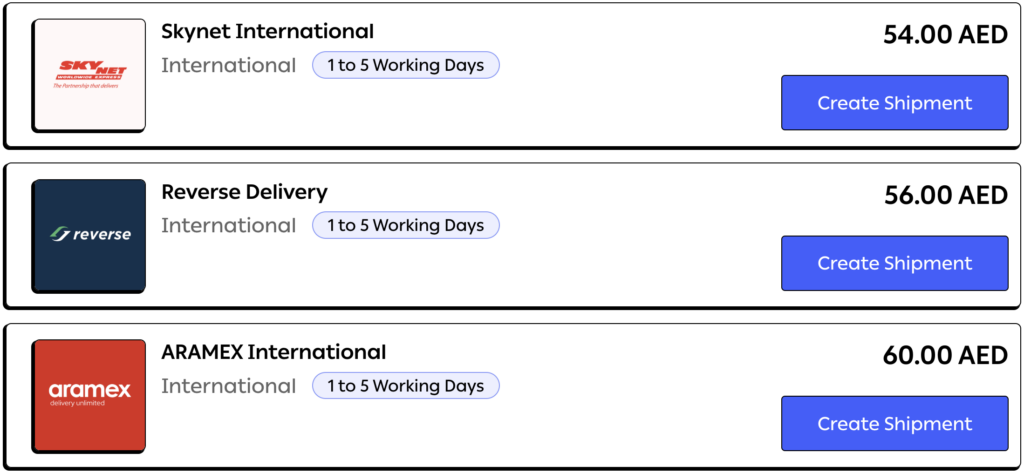 shipping rate